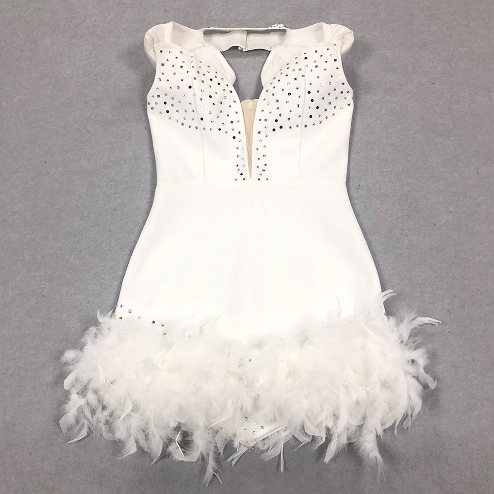 White Bandage Dress HL9754