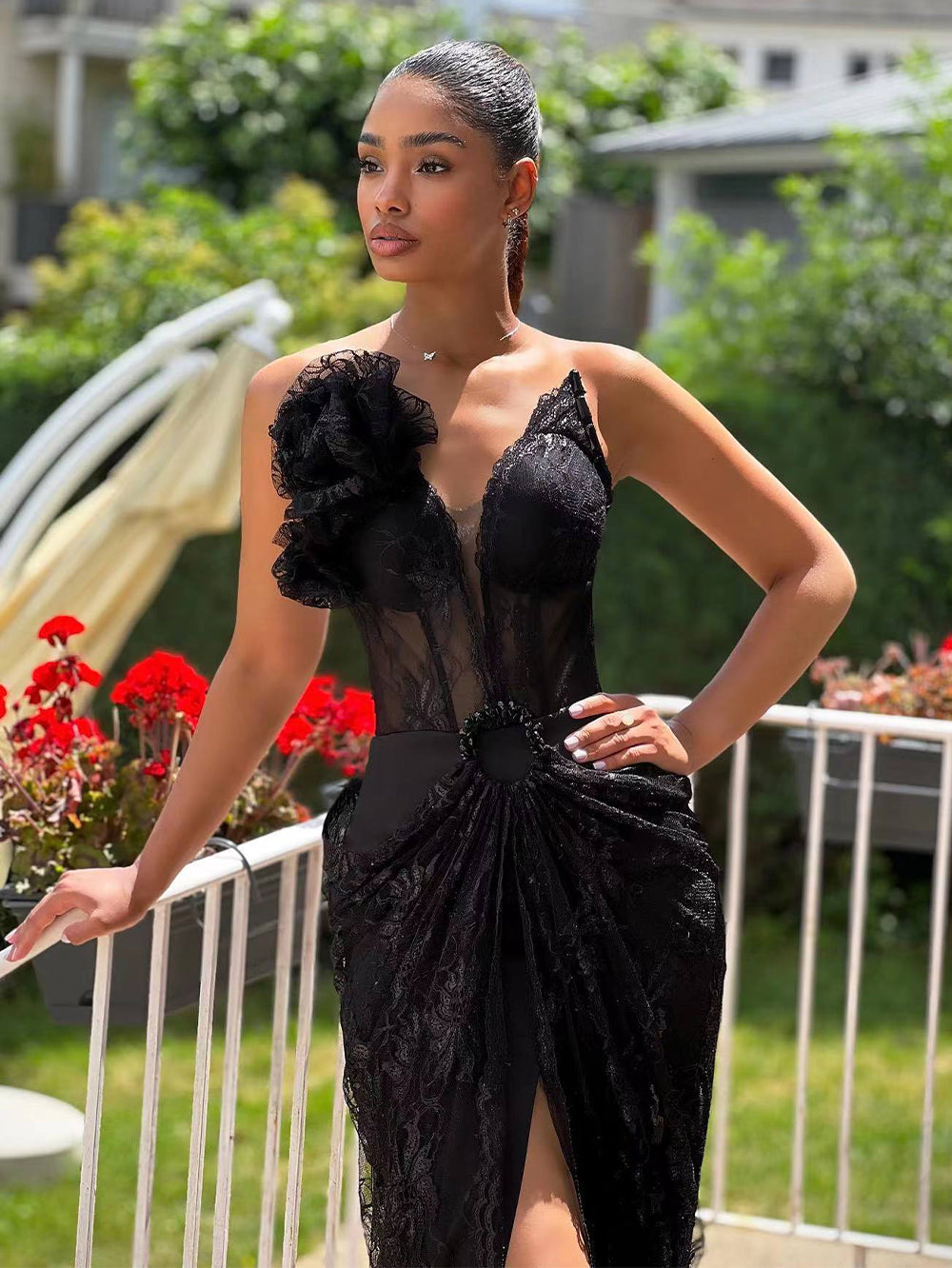 Black Bodycon Dress HT1049