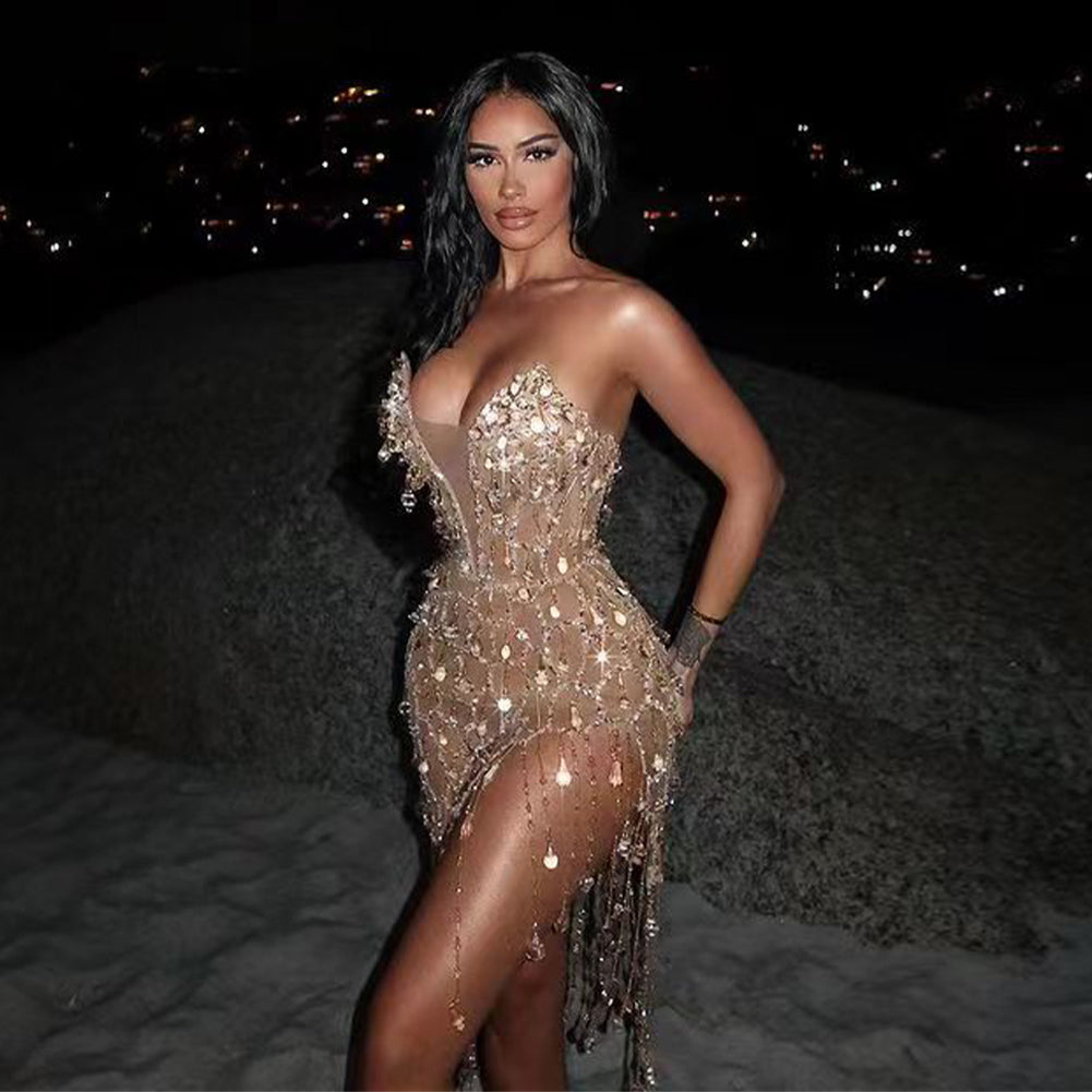 Gold Bodycon Dress HT20150