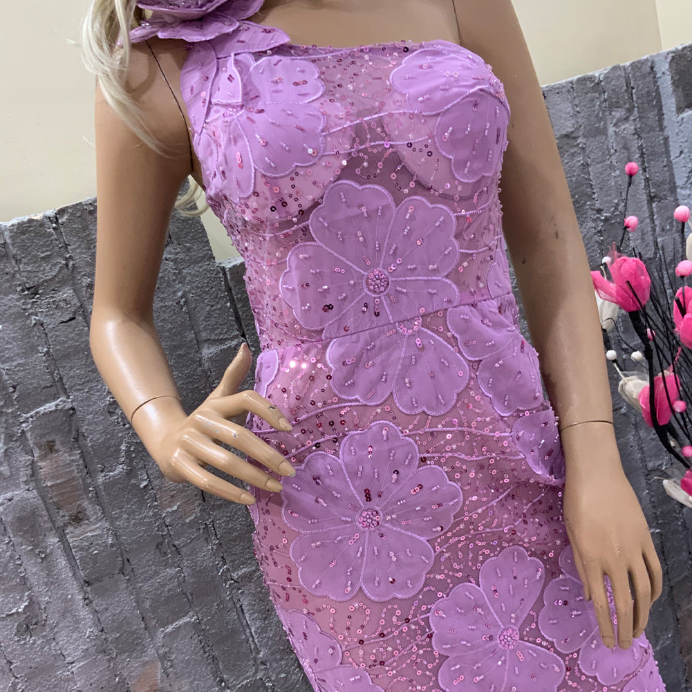 Lilac Mermaid Prom Dress Gown