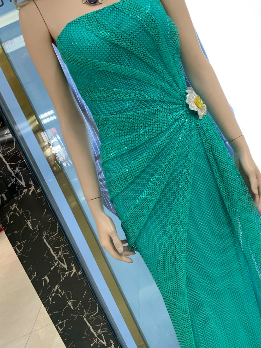 Turquoise Bodycon Dress HT21910