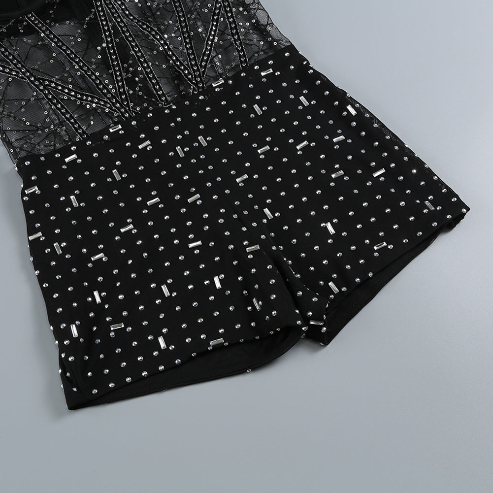 Strapless Sleeveless Rhinestone Set KLYF1021