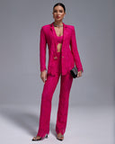 Fuchsia Lace 3-Piece Set