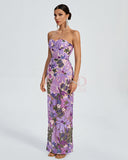 Dahlia Floral-Embellished Sequins Dress