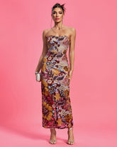 Dahlia Floral Sequins Maxi Dress