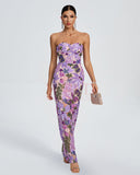 Dahlia Floral-Embellished Sequins Dress