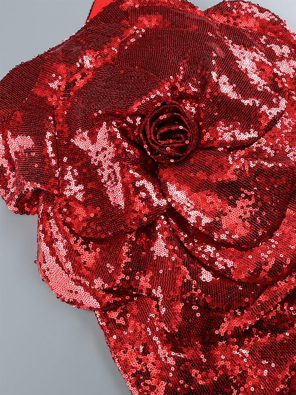 One Shoulder Sleeveless Flower Mini Dress KLYF1066