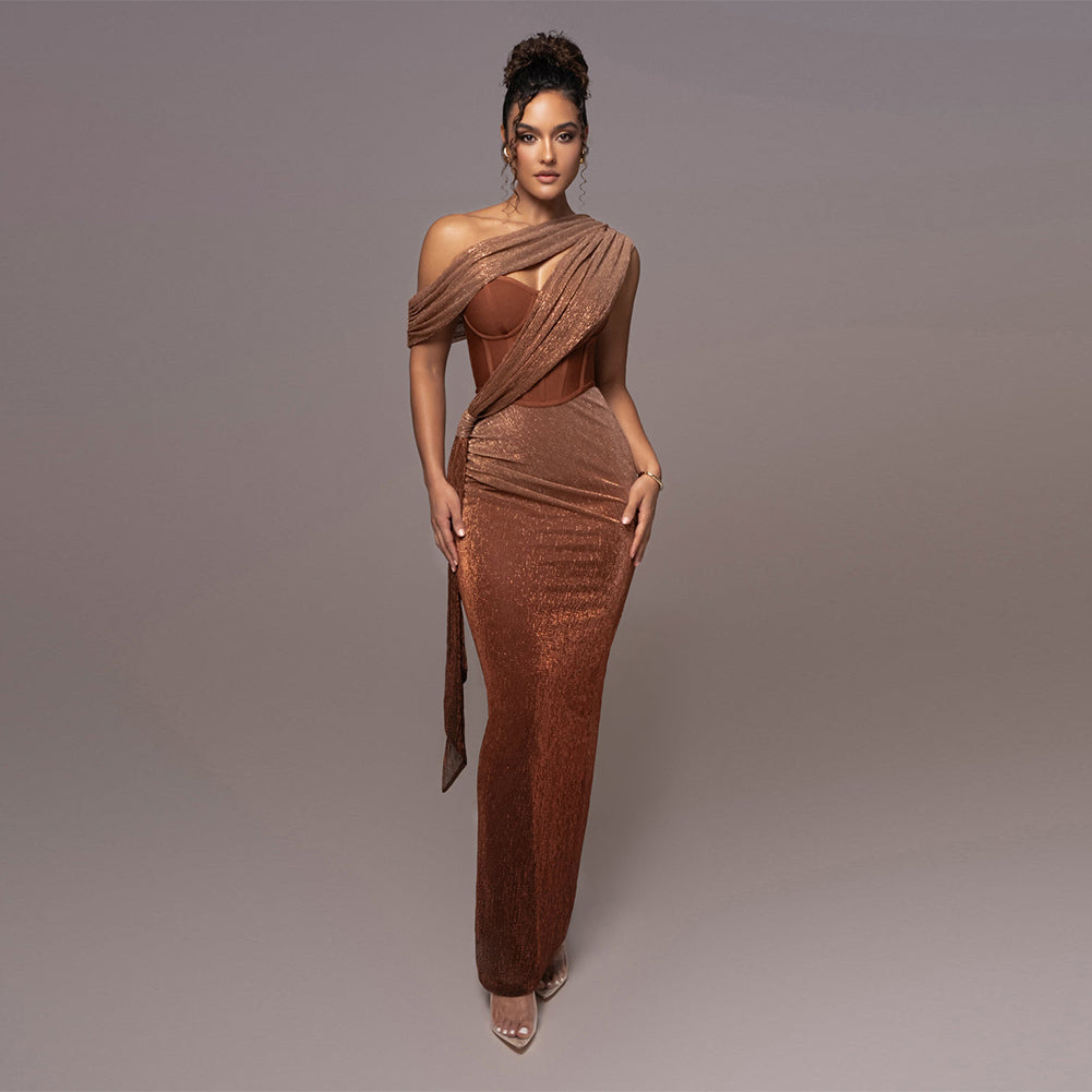 Dark Brown Dress KLYF1081