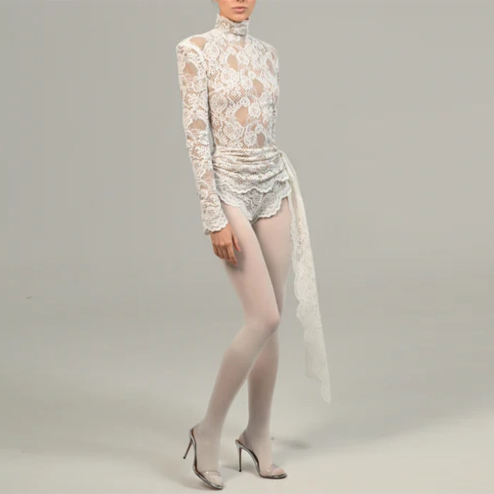 White Floral Lace Jumpsuit
