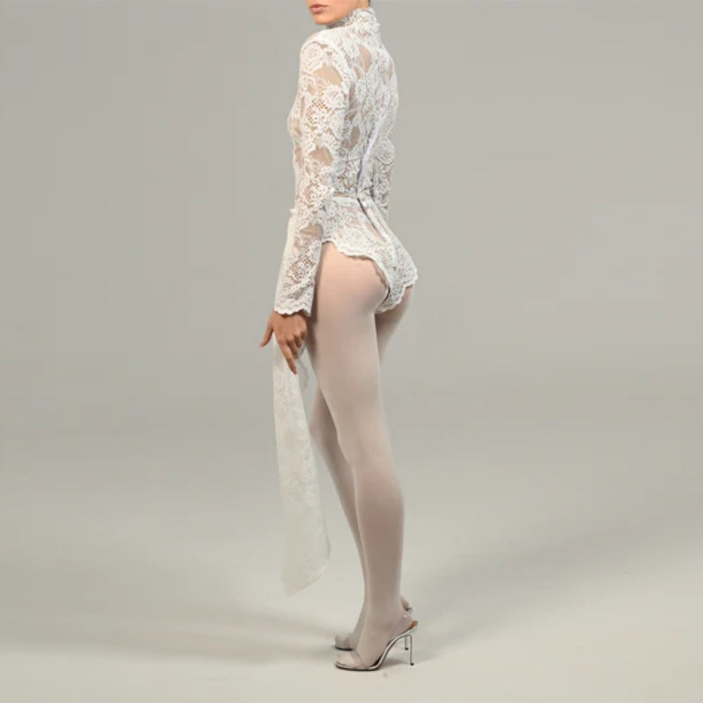 White Floral Lace Jumpsuit
