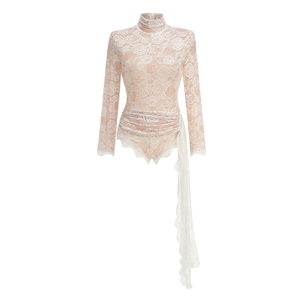 White Floral Lace Jumpsuit