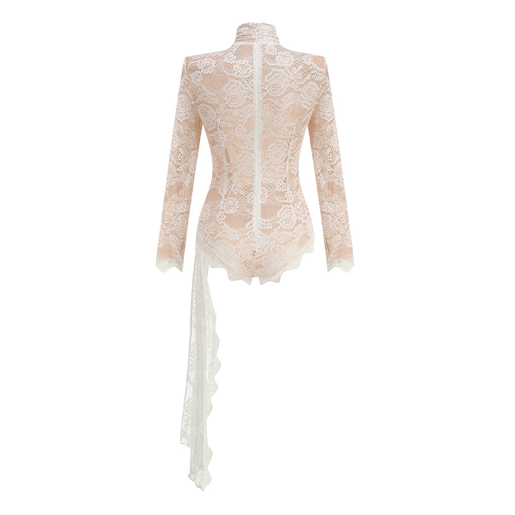 White Floral Lace Jumpsuit