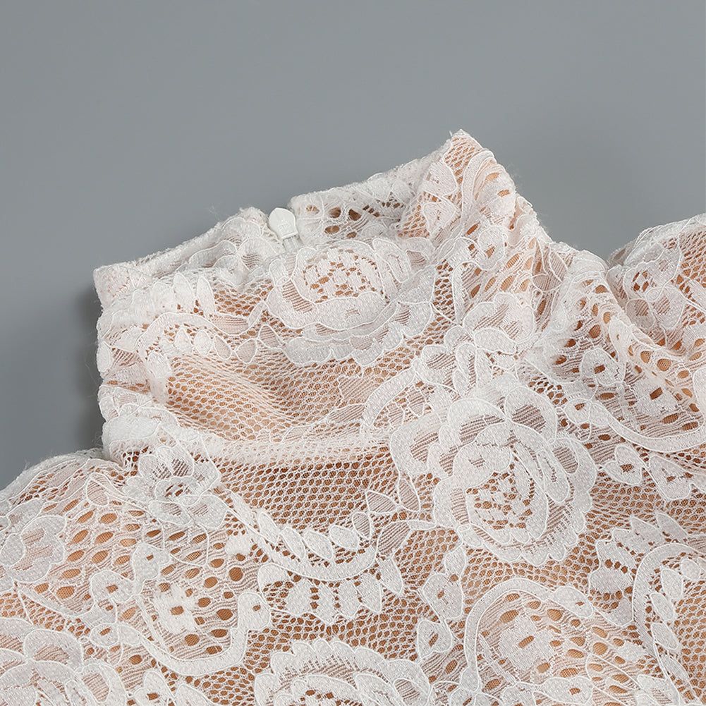 White Floral Lace Jumpsuit