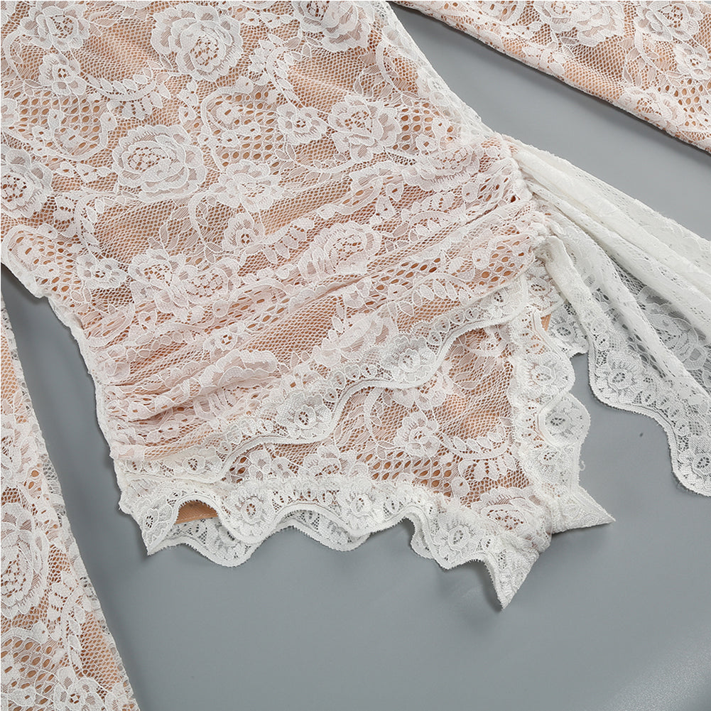 White Floral Lace Jumpsuit