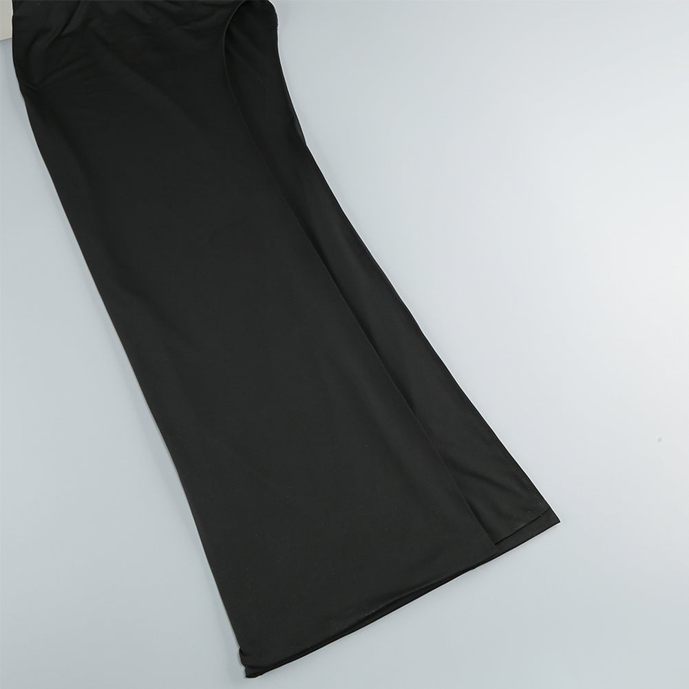 Halter Sleeveless Snakelike Maxi Dress KLYF1274