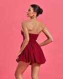 Valentine A-Line Ruffle Mini Dress