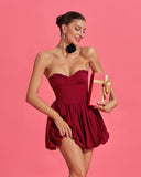 Valentine A-Line Ruffle Mini Dress