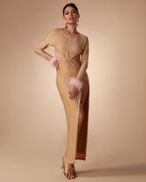 Backless Crystallized Maxi Dress