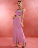 Strappy Sleeveless Fishtail Maxi Bodycon Set