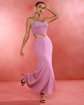 Strappy Sleeveless Fishtail Maxi Bodycon Set