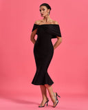 Off Shoulder Fishtail Bandage Dress