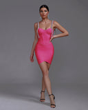 Rhinestone Tassels Mini Bandage Dress