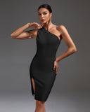 One Shoulder Bandage Cocktail Dress