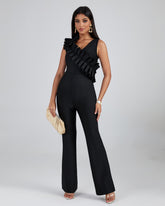 Exclusive Ruffled Bandage Jumpsuit
