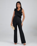 Exclusive Ruffled Bandage Jumpsuit