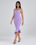 Strappy Fishtail Midi Bandage Dress