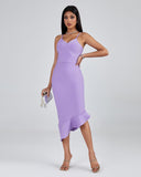 Strappy Fishtail Midi Bandage Dress