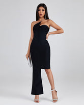 Asymmetrical Open Back Bandage Dress
