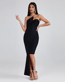 Asymmetrical Open Back Bandage Dress