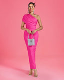 One Shoulder Ruched Formal Bandage Dress