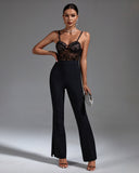 Strappy Lace Bandage Jumpsuit