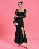 Sexy Lace Corset Bandage Maxi Dress