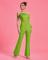 Strapless Pleated Bandage Jumpsuit