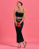 Crystal Chain Embellished Shining Set