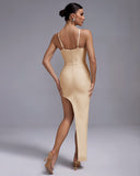 Strappy Asymmetric Bandage Lace Dress