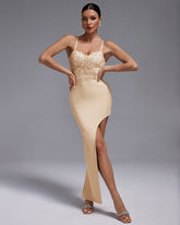 Strappy Asymmetric Bandage Lace Dress