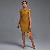 Strappy Short Sleeve Striped Bandage Dress