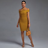 Strappy Short Sleeve Striped Bandage Dress