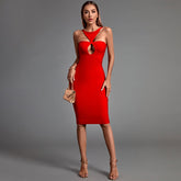 Sleeveless Cut Out Over Knee Bandage Dress