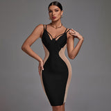 Strappy Side Mesh Tulle Bandage Dress
