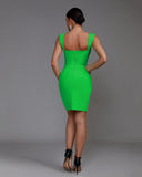 Ruched Mini Bandage Dress
