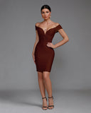 Elegant Midi Backless Bandage Dress