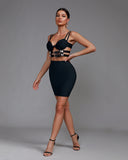 Belt Buckle Ornamental Bandage Dress