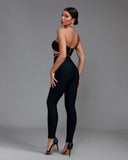 One Shoulder Sleeveless Cut Out Bandage Set