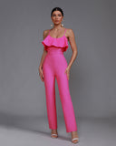 Strappy Ruffle Bandage Jumpsuit
