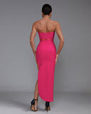 Strapless Corset Maxi Bandage Dress